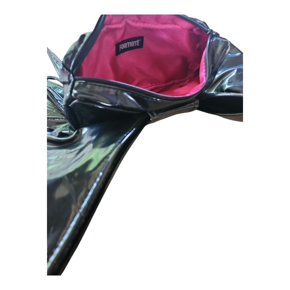 Fortnite Oversized Bow Backpack Black Patent Cosplay Y2K Kawaii Statement Bag - Picture 10 of 10